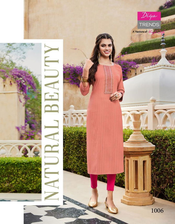 Eternal Vol 1 By Diya Trends Regular Wear Wholesale Designer Kurtis